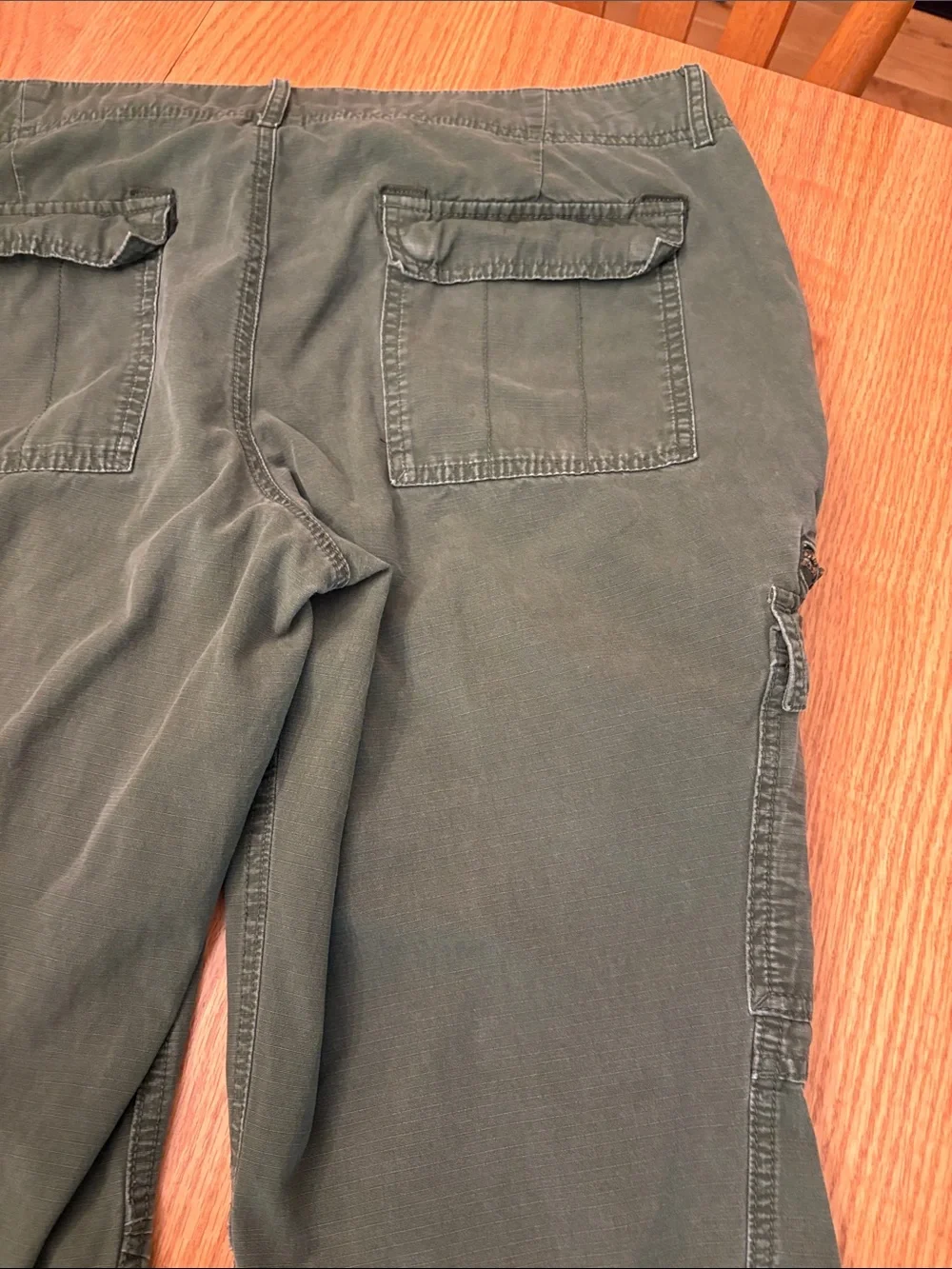 Eddie Bauer Ripstip Women’s Olive Green Boot Cut Cargo Pants